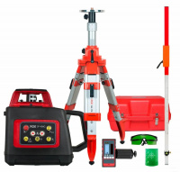 ротационный нивелир RGK SP-400G + штатив, рейка